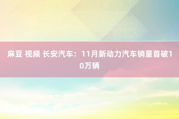 麻豆 视频 长安汽车：11月新动力汽车销量首破10万辆