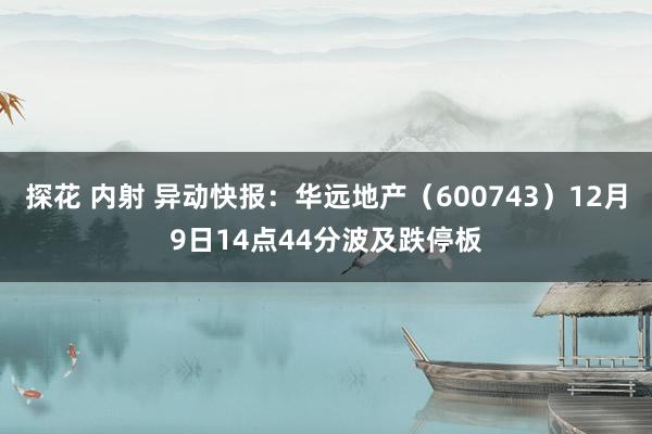 探花 内射 异动快报：华远地产（600743）12月9日14点44分波及跌停板