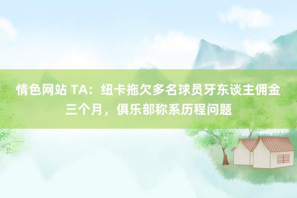 情色网站 TA：纽卡拖欠多名球员牙东谈主佣金三个月，俱乐部称系历程问题