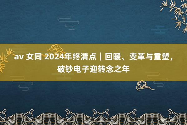 av 女同 2024年终清点｜回暖、变革与重塑，破钞电子迎转念之年