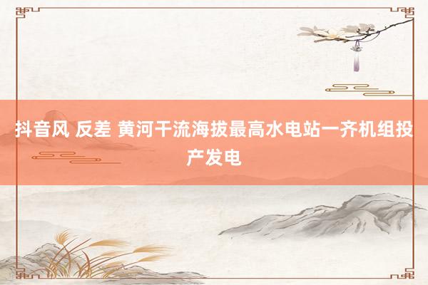 抖音风 反差 黄河干流海拔最高水电站一齐机组投产发电