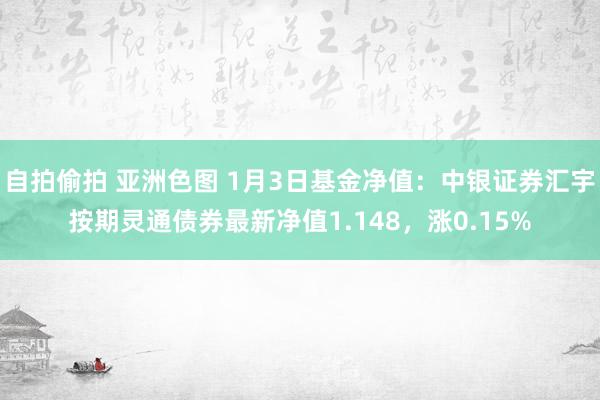 自拍偷拍 亚洲色图 1月3日基金净值：中银证券汇宇按期灵通债券最新净值1.148，涨0.15%