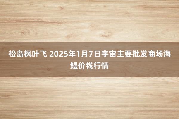 松岛枫叶飞 2025年1月7日宇宙主要批发商场海鳗价钱行情