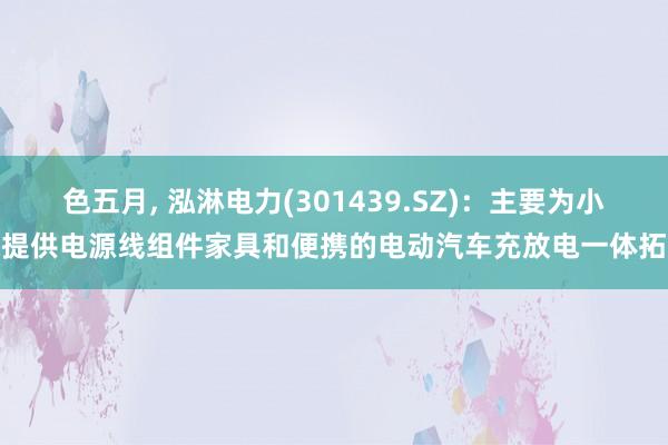 色五月， 泓淋电力(301439.SZ)：主要为小米提供电源线组件家具和便携的电动汽车充放电一体拓荒