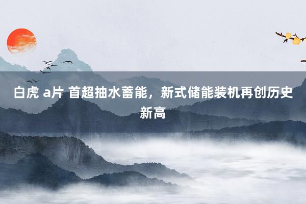 白虎 a片 首超抽水蓄能，新式储能装机再创历史新高