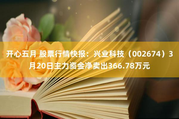 开心五月 股票行情快报：兴业科技（002674）3月20日主力资金净卖出366.78万元