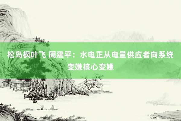松岛枫叶飞 周建平：水电正从电量供应者向系统变嫌核心变嫌