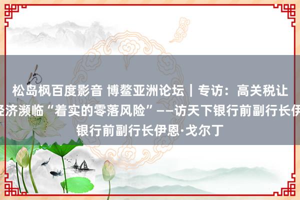 松岛枫百度影音 博鳌亚洲论坛｜专访：高关税让好意思国经济濒临“着实的零落风险”——访天下银行前副行长伊恩·戈尔丁