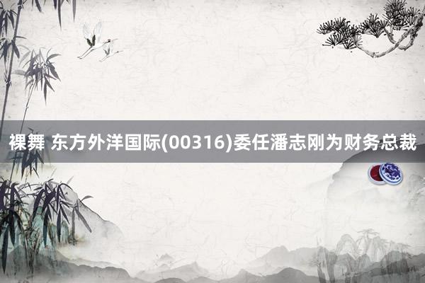 裸舞 东方外洋国际(00316)委任潘志刚为财务总裁