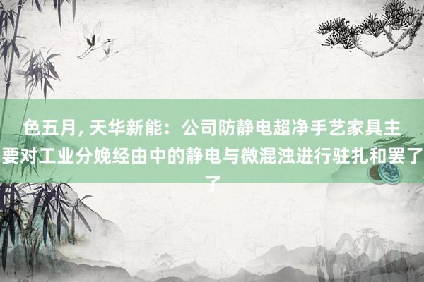 色五月， 天华新能：公司防静电超净手艺家具主要对工业分娩经由中的静电与微混浊进行驻扎和罢了