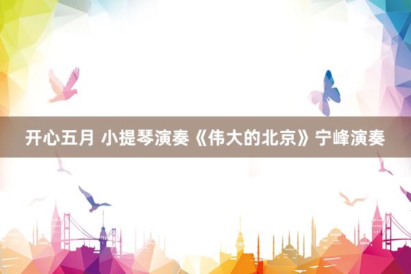 开心五月 小提琴演奏《伟大的北京》宁峰演奏