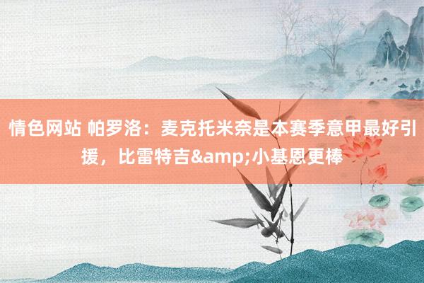 情色网站 帕罗洛：麦克托米奈是本赛季意甲最好引援，比雷特吉&小基恩更棒